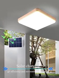 โคมไฟเพดาน 1000W และ 1500W Solar Light สามสี สำหรับชาร์จไฟอัตโนมัติเมื่อฟ้ามืด