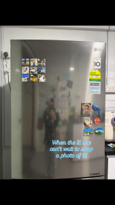 Customize Photo Magnet with Stand - Personalized 50x50mm Black/White & Stand (148*210mm) for 8 Photos - Ideal for Home Office or Gifting