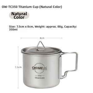 Onwaysports | Portable Foldable Titanium Outdoor Cup and Dish