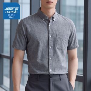 Jeanswest | Áo Sơ Mi Công Sở Nam Tay Ngắn Rộng Thoáng Khí Mùa Hè
