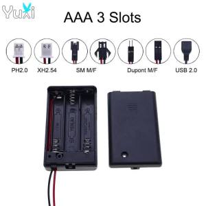 Hộp Đựng Pin YuXi 1 Ngăn 3 Khe Cắm Kèm Công Tắc Bật/tắt Dây Kết Nối PH2.0 XH2.54 SM Dupont USB 2.0 - Hộp Bảo Quản Pin