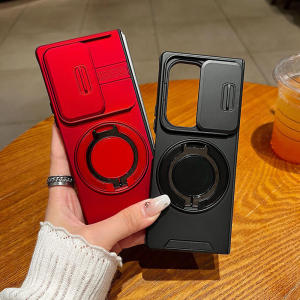 For Samsung Galaxy Z FOLD 8Ultra Rugged Armor Slide Camera Protect Case For Galaxy Z Fold 8 7 6 Magnet Holder Ring Phone Cover