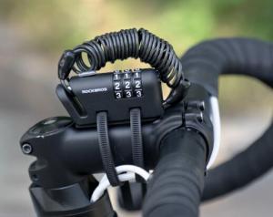 ROCKBROS Multifunctional Helmet Lock Ajustable Installation Password Lock Anti-theft Cable Lock Bike Accessories