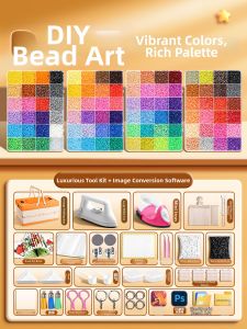 MINGZHUO | DIY Craft Kit Bean Beads Complete Set Tools