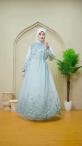 GAMIS KEJORA CERUTY MIX TILE FREE SABUK MUTIARA MOTIF TERKINI JUMBO BIG SIZE BUSUI WUDHU FREDLY