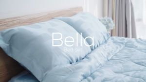[ส่งฟรี] FN CUSHY ชุดผ้าปูที่นอนพร้อมผ้านวมกันไรฝุ่น ทอ 1000 เส้นด้าย รุ่น Bella สัมผัสนุ่ม ลดการเกิดริ้วรอยบนใบหน้า