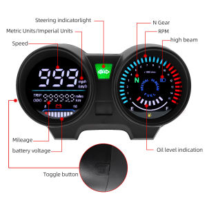 LED Motorcycle Speedometer Odometer Tachometer fuel gauge Digital Dashboard Electronics Panel for Brazil CG/Titan 150 2010 2012