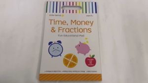 Little Genius Time Money & Fractions Fun Educational Activity Book For Kids With Stickers