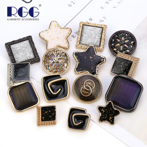 Nút Áo Len Kim Loại Thời Trang Không Đều Hình Ngôi Sao Vuông Cho Quần Áo Nữ Nút Áo Len Lông Cừu Nút Quần Áo DIY