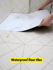 10pcs 60x60cm 3D Self-adhesive Vinyl Tile Floor Waterproof Floor Sticker Floor Mat Home Decoration