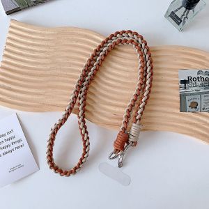 New Hand-Woven Four-Strand Mobile Phone Lanyard Wrist Strap Crossbody Strap Shoulder Strap Strap Anti-Loss Rope