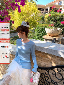 DULA Good Home Thin Micro Transparent Pure Color Cashmere Knitted Sweater Womens Spring Versatile Slimming Outerwear Top