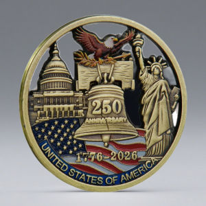 250th Anniversary of America Bronze Plated Souvenir Coin Independence Statue of Liberty Collectible Coin