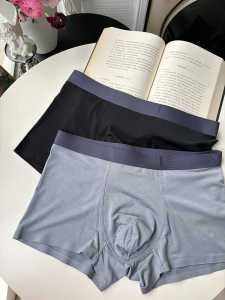 Lanjing 60 Modal Underwear Mens Seamless Business Simplicity Earth Contrast Color Series 7A Antibacterial Sport Boxer