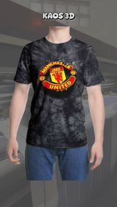Kaos 3D 3 Dimensi MU Emyu Logo Retak Premium Bangkok Thailand