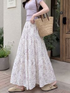 YAYANGREN | Lengthened Flowered Slimming Half Skirt