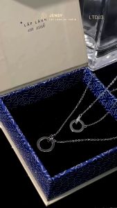 Dây Chuyền Đôi Bạc S925 Cao Cấp JENSY "Couple Ring" VCDJ1 Vòng Cổ Đôi Bạc Nam Nữ Tình Yêu