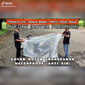 Selimut Body Cover Motor Plastik Transparan Anti Air Panas Waterproof - L