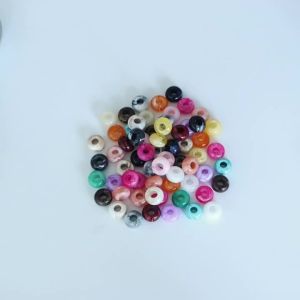Bộ 50 14x8mm Acrylic Hạt Charm Lỗ Lớn Miếng Đệm Hạt Cho DIY Trang Sức Làm-Vòng Cổ Vòng Tay Móc Khóa Phụ Kiện