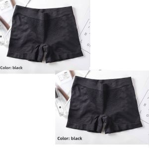 Pure Cotton Beehive Seamless Mid-Waist Boxer Briefs Womens High Elasticity Safety Pants Prevent Exposure Lift Butt Tighten Belly