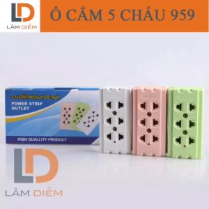 Ổ cắm điện 5 chấu lõi đồng 959