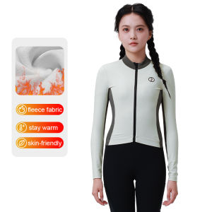 INBIKE Winter Cycling Jersey Womens Thermal Fleece Cycling Clothing Mountain Bike Long Sleeve Thermal Top Road Cycling Jacket