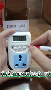 Ổ Cắm Hẹn Giờ Điện Tử GH10 Tự Động Bật Tắt Linh Hoạt 16 Chương Trình Hẹn Giờ Công Suất Lớn Nhỏ Gọn