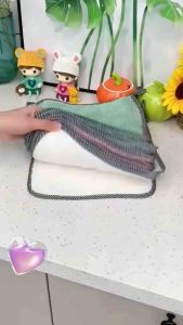 Coral Velvet Flower Hand Towels Bathroom Hanging Towel Cloth Cleaner Kitchen Absorbent Dishcloth