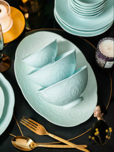 COMEPUSSI | Aesthetic Underglaze Colored Ceramic Dinnerware Set