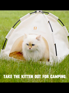 Foldable Outdoor Pet Tent for Dog Cat - Sun Shade Shelter Waterproof breathable mesh for all seasons There are three colors White/Blue/Gray-Free Cooling Mat