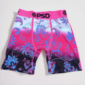 กางเกงบ็อกเซอร์ชายทรงบ็อกเซอร์สไตล์อเมริกัน ผ้าไหมน้ำแข็งแห้งเร็ว ลายการ์ตูนบาสเก็ตบอล ทรงยาว ป้องกันการหดตัว