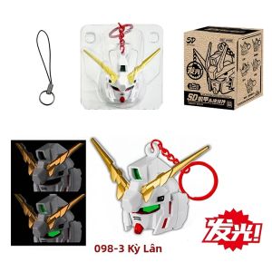 Bandai | SD RX-78-2 Dạ Quang Đầu Túi Móc Khóa PVC Anime Hình Hợp Thời Trang Ba Lô Charm Để Bàn Trang Trí Sưu Tập Đồ Chơi Dành Cho Người Hâm Mộ