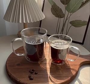 Double Wall Glass Transparent Coffee Mugs High borosilicate Glass Mugs Anti-scald Heat Insulation Milk Water Cup Juice Tea Cups