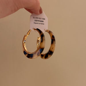 Pianist | Tiger Print Stylish Silver S925 Hoop Earrings
