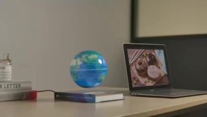 Magnetic Floating Globe with LED Lights Rotating Globe World Map with Book Base for Home Office Desk for Men Boys and Girls gift