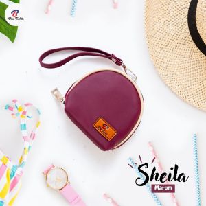 SHEILA POUCH By Biru Tsabita Dompet Koin Wanita Polos Anti Air