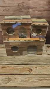Living World hamster wooden House Tree House Real wood cabin bird house rabbit house 小宠物小鸟仓鼠天竺鼠兔子木屋