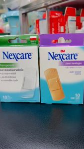 3M Nexcare Transparent พลาสเตอร์ ขนาด25x72มม. สีใสและสีเนื้อ (1 กล่อง 10 ชิ้น)