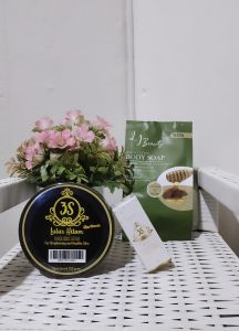 sepaket lulur hitam 3S body serum bibit pemutih 3S body soap Brightening BPOM ( 1 paket ) Rp 235.000