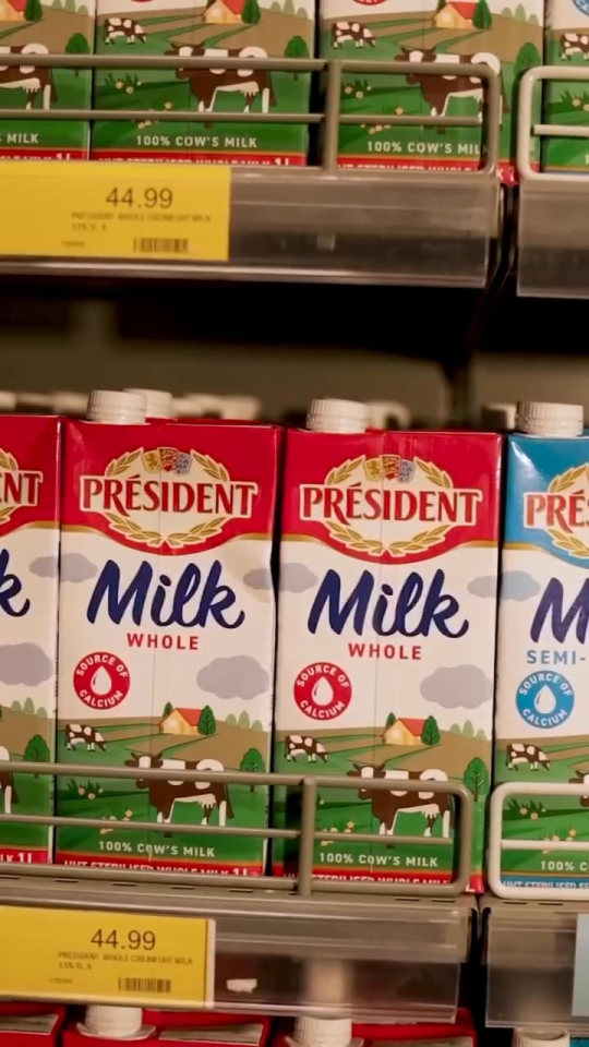 Sữa Tươi Không Đường President Whole Milk Nguyên Kem Tiệt Trùng 1L - Độ Béo Cao 3.6% Nhập Khẩu Chính Hãng từ Châu Âu