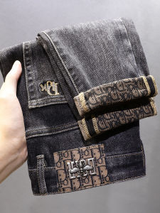 กางเกงยีนส์ทรงสลิมฟิตสำหรับผู้ชาย ทรงสลิมฟิต ทรงลำลอง ทรงยาว ทรงยืดหยุ่น สไตล์เกาหลี กางเกงขายาวสุดเทรนด์