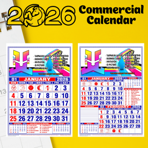A3 2026 Calendar (Commercial Calendar) Bulk order 50pcs 100 pcs 200pcs