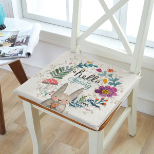 Nordic Style Rabbit Flower Ring Cushion Home Office Restaurant Chair Pad All Season Universal Seat Pad Korean Cartoon Pattern