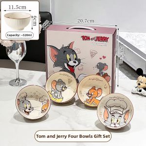 XIAOHUANGLU | Cute Personal Ceramic Rice Bowl Set