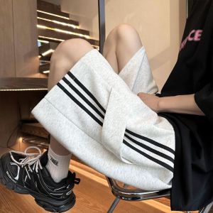 Quần Short Nam Dáng Rộng Mùa Hè American Splice 300 Pound Quần Dài Năm Điểm Thể Thao Quần Dài Thẳng Cạp Chun