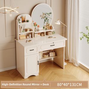 Compact With Mirror Storage Dressing Table