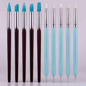 10pcs/set Dental Resin Silicone Shaping Pen Teeth Sculpting Drawing Tool Modeling Dotting Tool for Pottery Nail Art Ceramics