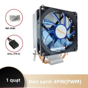 Blue CPU Air Cooler Tower 2 Ống Dẫn Nhiệt Cho Intel LGA 1366 1150 1151 1155 1200 1700 2011 X79 X99 AM5 AM4 - Bộ Tản Nhiệt PC Có Vòng Bi Chất Lỏng