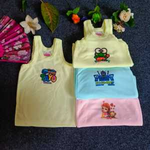 (6/12 Pcs) Kaos Dalam Anak karakter Lucu Singlet Anak Bahan FE Double Premium Usia 0-8 Thn