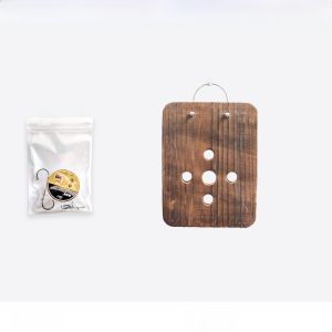 Carbonized Solid Wood Backboard Wall Hanging Board Deer Antler Fern Plant Wall Art Decorative Board Dendrobium Butterfly Orchid